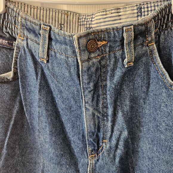 Vintage Lee Jeans Womens Size 12 Blue Tapered Leg High Rise Mom Pleated Denim - Picture 3 of 9